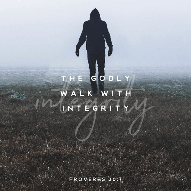 Verse image for Nick Vogel's Proverbs 20:7 Devotional